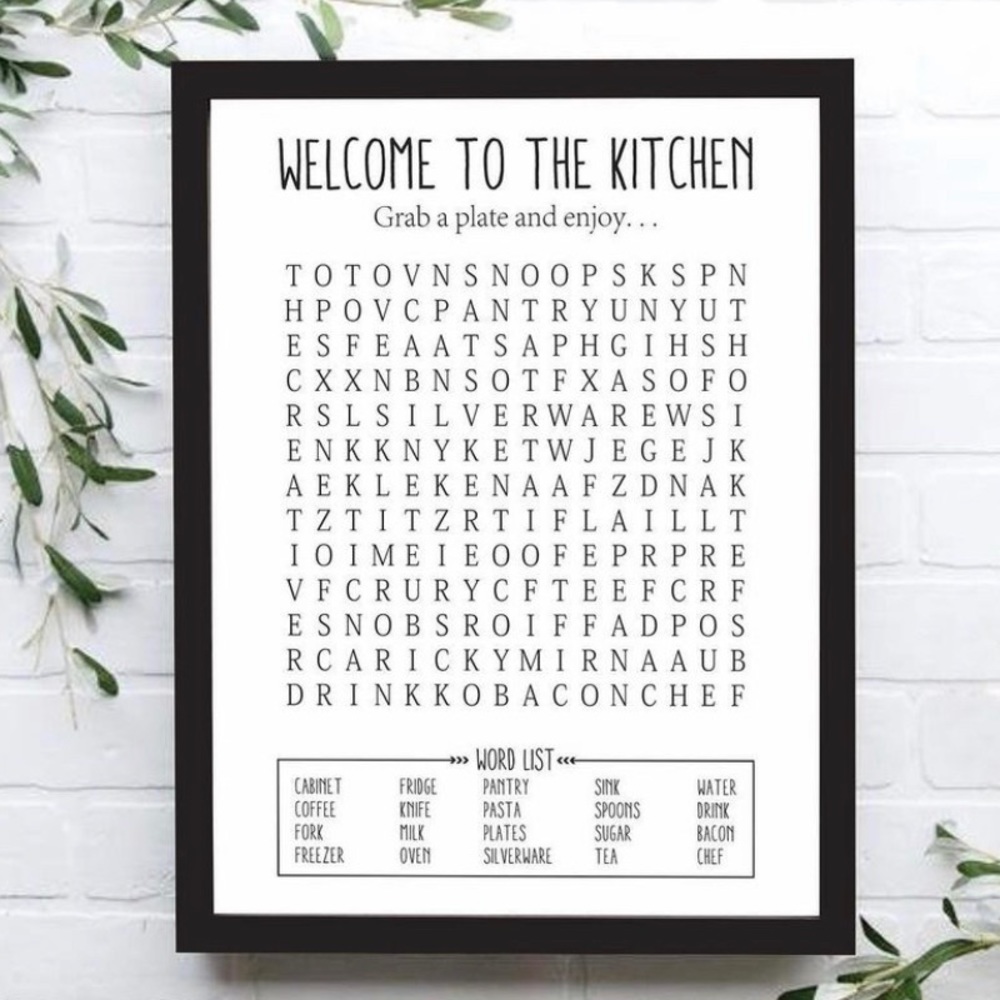 Kitchen WordSearch